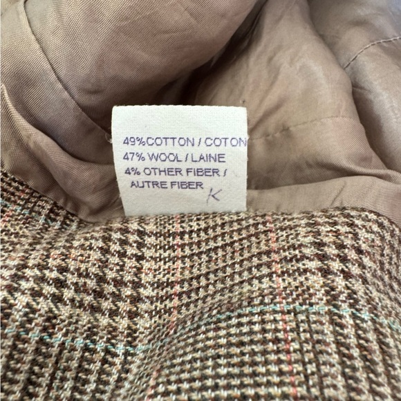 90s Plaid WoolBlend Blazer Jones New York Essentials Size 16 Preppy Academia - Picture 7 of 7